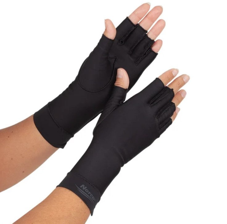 Compression Gloves - Tipless Finger, Over the Wrist (Single)