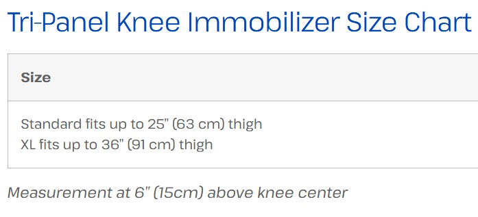 Tri-Panel Knee Immobilizer